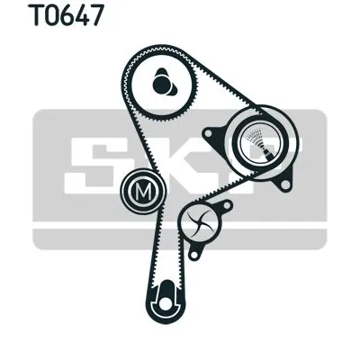 Pumpa za vodu + komplet zupčastog kaiša SKF VKMC 06127 IC-A7AC66