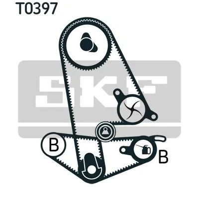 Pumpa za vodu + komplet zupčastog kaiša SKF VKMC 93011 IC-C39AB3