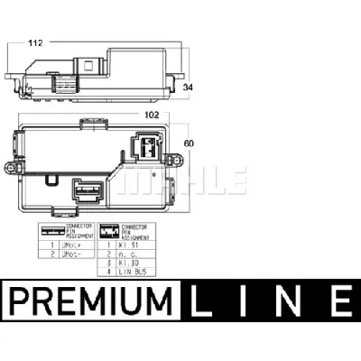 Regulator, ventilator kabine MAHLE ABR 68 000P IC-G0GSWW