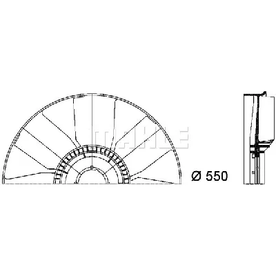 Rotor ventilatora, hlađenje motora MAHLE CFW 20 000P IC-G08FCC