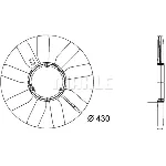 Rotor ventilatora, hlađenje motora MAHLE CFW 28 000P IC-G08I7T