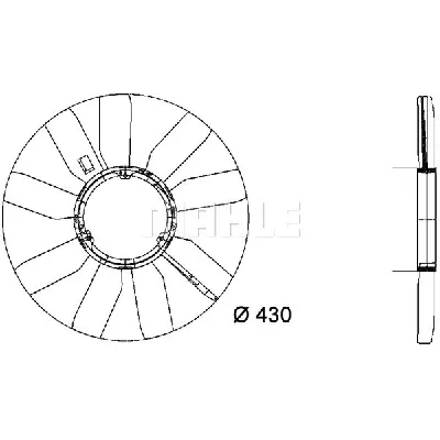 Rotor ventilatora, hlađenje motora MAHLE CFW 28 000P IC-G08I7T