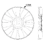 Rotor ventilatora, hlađenje motora MAHLE CFW 36 000P IC-G08I7Y