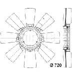 Rotor ventilatora, hlađenje motora MAHLE CFW 37 000P IC-G08FCH