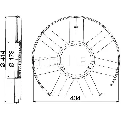 Rotor ventilatora, hlađenje motora MAHLE CFW 39 000P IC-G08I80