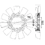 Rotor ventilatora, hlađenje motora MAHLE CFW 41 000P IC-G08FCJ