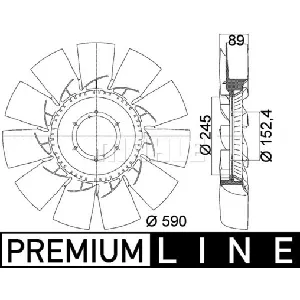 Rotor ventilatora, hlađenje motora MAHLE CFW 46 000P IC-G08FCK