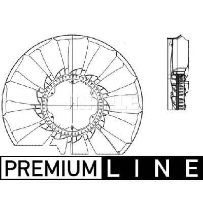 Rotor ventilatora, hlađenje motora MAHLE CFW 55 000P IC-G08FCO