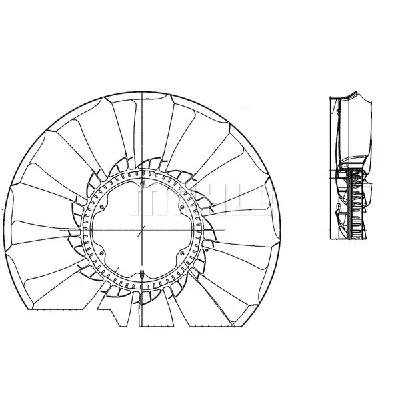 Rotor ventilatora, hlađenje motora MAHLE CFW 55 000P IC-G08FCO