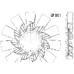 Rotor ventilatora, hlađenje motora MAHLE CFW 70 000P IC-G08I8N