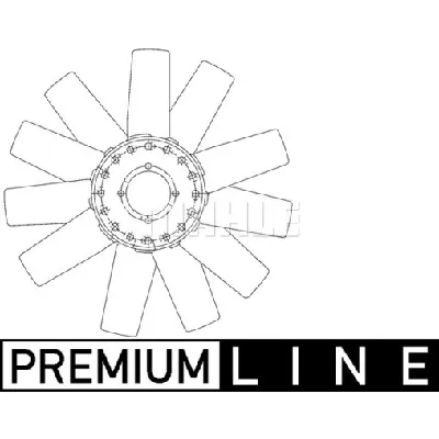 Rotor ventilatora, hlađenje motora MAHLE CFW 73 000P IC-G08FCQ