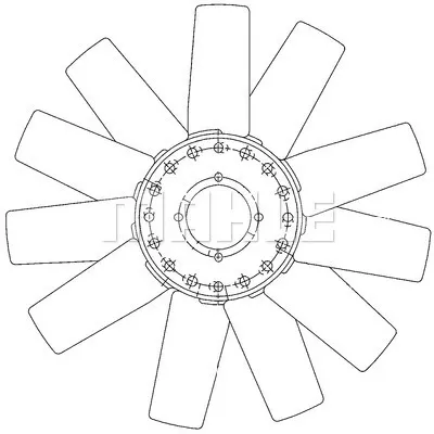 Rotor ventilatora, hlađenje motora MAHLE CFW 73 000P IC-G08FCQ