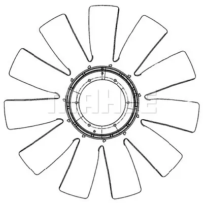 Rotor ventilatora, hlađenje motora MAHLE CFW 75 000P IC-G08I8P