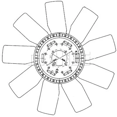 Rotor ventilatora, hlađenje motora MAHLE CFW 77 000P IC-G08I8R