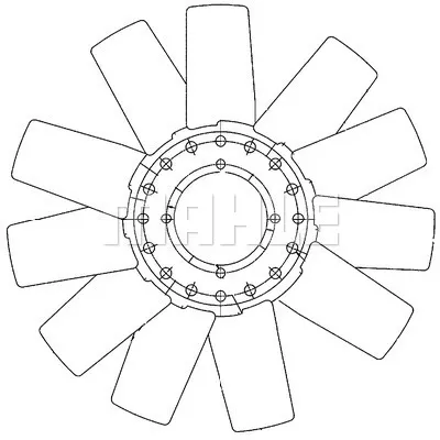 Rotor ventilatora, hlađenje motora MAHLE CFW 78 000P IC-G08FCS