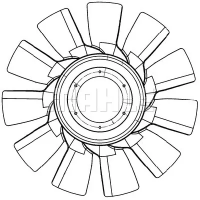 Rotor ventilatora, hlađenje motora MAHLE CFW 82 000P IC-G08FCT