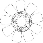 Rotor ventilatora, hlađenje motora MAHLE CFW 83 000P IC-G08FCU