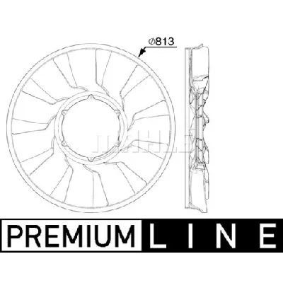 Rotor ventilatora, hlađenje motora MAHLE CFW 87 000P IC-G08I8X