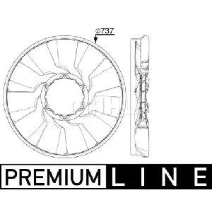 Rotor ventilatora, hlađenje motora MAHLE CFW 88 000P IC-G08I8Y