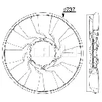 Rotor ventilatora, hlađenje motora MAHLE CFW 88 000P IC-G08I8Y