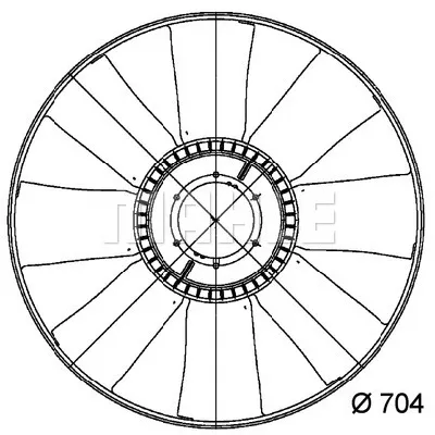 Rotor ventilatora, hlađenje motora MAHLE CFW 9 000P IC-G08FC9