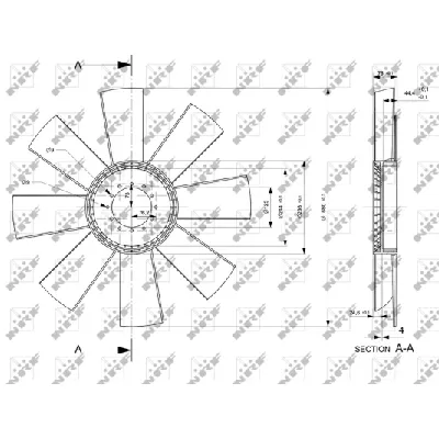 Rotor ventilatora, hlađenje motora NRF NRF 49800 IC-E27192