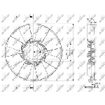 Rotor ventilatora, hlađenje motora NRF NRF 49801 IC-E27193