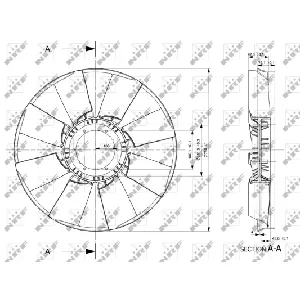 Rotor ventilatora, hlađenje motora NRF NRF 49801 IC-E27193