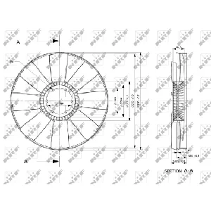 Rotor ventilatora, hlađenje motora NRF NRF 49802 IC-E27194