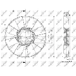 Rotor ventilatora, hlađenje motora NRF NRF 49803 IC-E27195