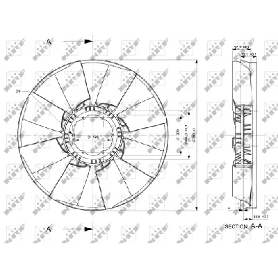 Rotor ventilatora, hlađenje motora NRF NRF 49803 IC-E27195