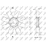 Rotor ventilatora, hlađenje motora NRF NRF 49804 IC-E27196