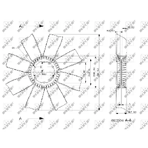 Rotor ventilatora, hlađenje motora NRF NRF 49804 IC-E27196