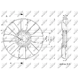 Rotor ventilatora, hlađenje motora NRF NRF 49807 IC-E27199