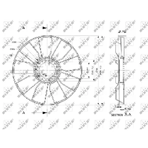 Rotor ventilatora, hlađenje motora NRF NRF 49813 IC-E2719F