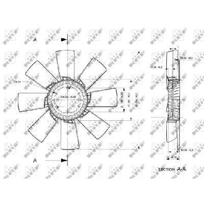 Rotor ventilatora, hlađenje motora NRF NRF 49816 IC-E271A2