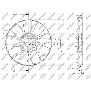 Rotor ventilatora, hlađenje motora NRF NRF 49817 IC-E271A3
