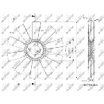 Rotor ventilatora, hlađenje motora NRF NRF 49828 IC-E271AE