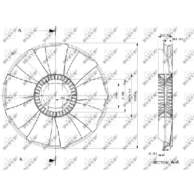 Rotor ventilatora, hlađenje motora NRF NRF 49829 IC-DE2AE5