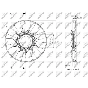Rotor ventilatora, hlađenje motora NRF NRF 49831 IC-E18D41