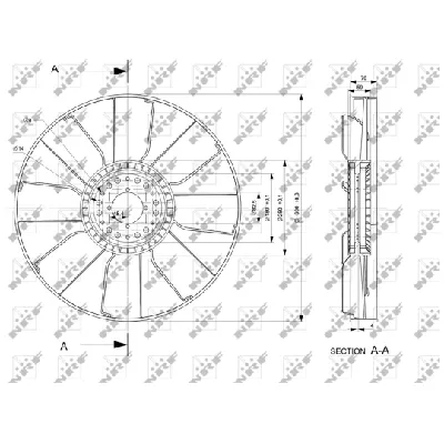 Rotor ventilatora, hlađenje motora NRF NRF 49833 IC-E271B1