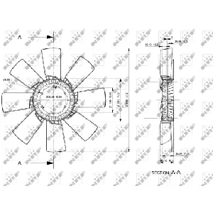 Rotor ventilatora, hlađenje motora NRF NRF 49835 IC-E271B2