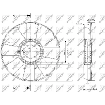 Rotor ventilatora, hlađenje motora NRF NRF 49840 IC-E271B6