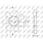 Rotor ventilatora, hlađenje motora NRF NRF 49844 IC-E271BA