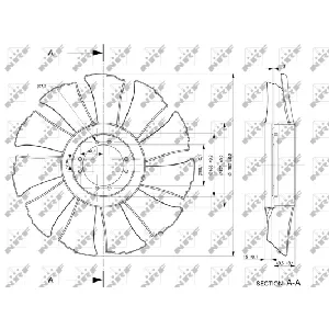 Rotor ventilatora, hlađenje motora NRF NRF 49846 IC-E271BC