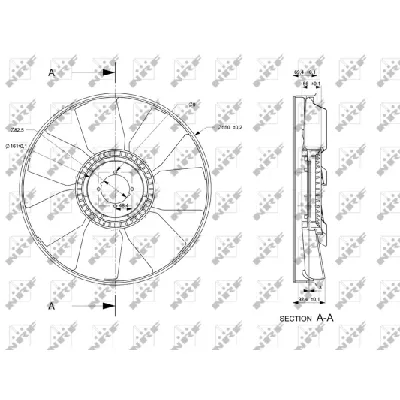 Rotor ventilatora, hlađenje motora NRF NRF 49849 IC-E271BE