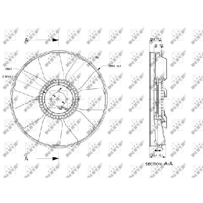 Rotor ventilatora, hlađenje motora NRF NRF 49853 IC-E271C2