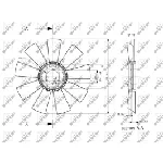 Rotor ventilatora, hlađenje motora NRF NRF 49854 IC-E18D43