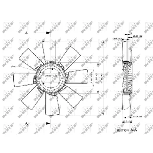 Rotor ventilatora, hlađenje motora NRF NRF 49857 IC-E271C5