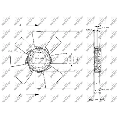 Rotor ventilatora, hlađenje motora NRF NRF 49857 IC-E271C5